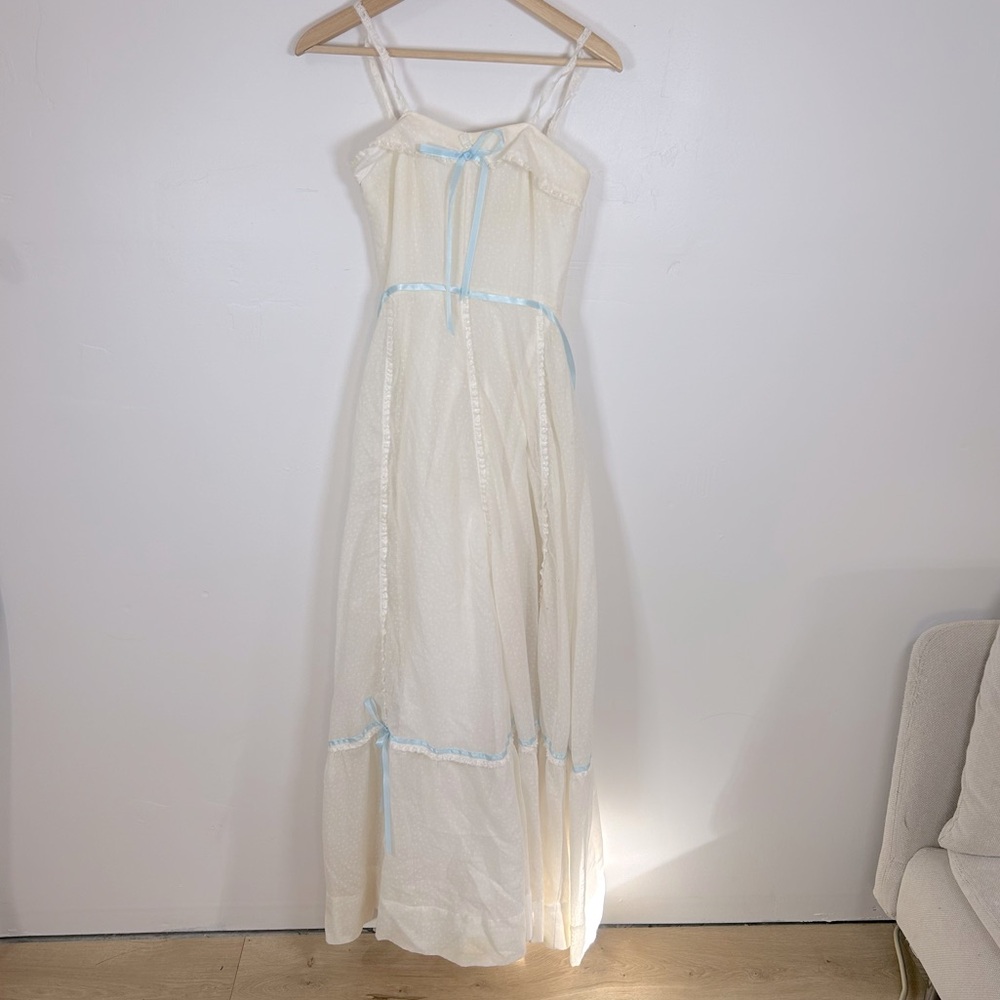 Vintage bows maxi dress beautiful summer dress